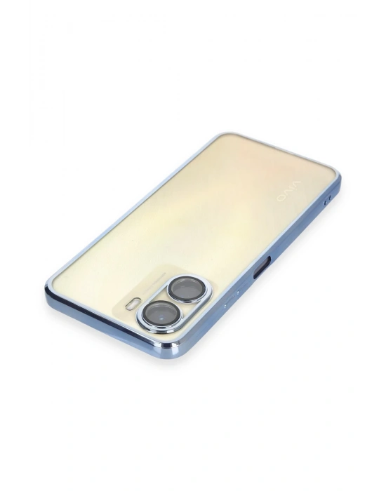 Newface Vivo Y16 Kılıf Razer Lensli Silikon - Açık Mavi