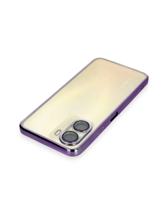 Newface Vivo Y16 Kılıf Razer Lensli Silikon - Mor