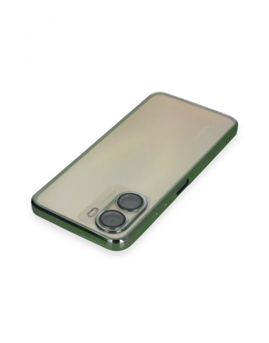 Newface Vivo Y16 Kılıf Razer Lensli Silikon - Yeşil