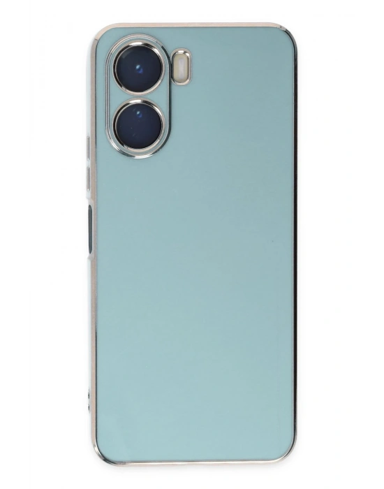 Newface Vivo Y16 Kılıf Volet Silikon - Açık Yeşil