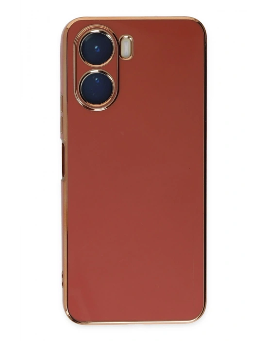 Newface Vivo Y16 Kılıf Volet Silikon - Kırmızı