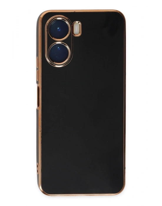 Newface Vivo Y16 Kılıf Volet Silikon - Siyah