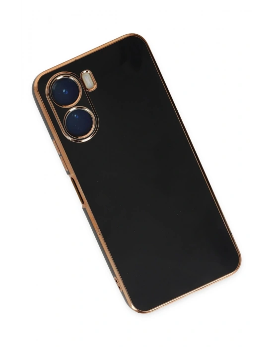 Newface Vivo Y16 Kılıf Volet Silikon - Siyah