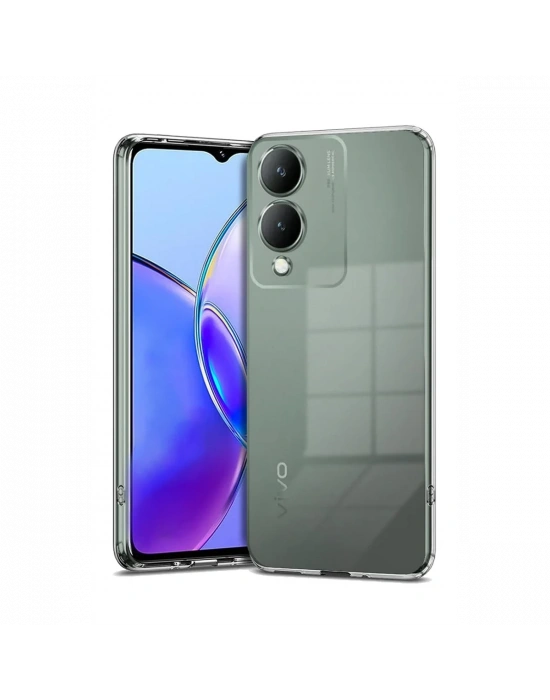 Newface Vivo Y17S Kılıf Lüx Şeffaf Silikon
