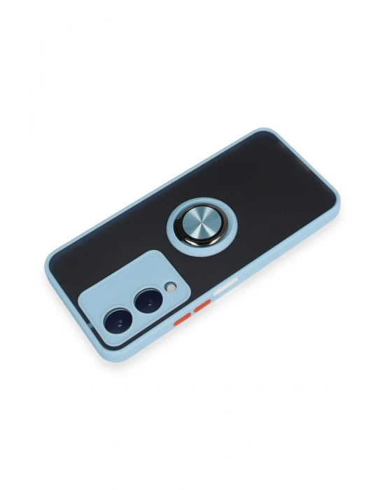 Newface Vivo Y17S Kılıf Montreal Yüzüklü Silikon Kapak - Buz Mavi