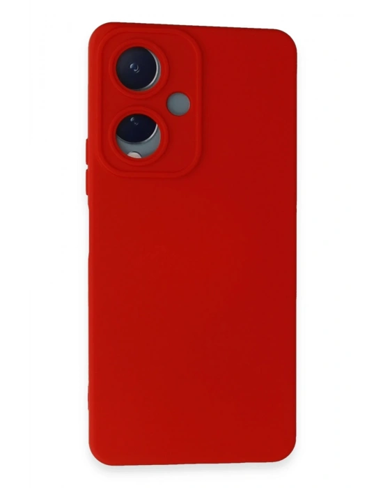 Newface Vivo Y17S Kılıf Nano içi Kadife Silikon - Kırmızı