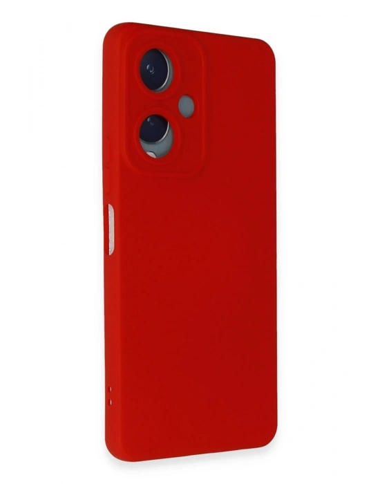 Newface Vivo Y17S Kılıf Nano içi Kadife Silikon - Kırmızı