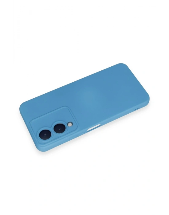 Newface Vivo Y17S Kılıf Nano içi Kadife Silikon - Mavi