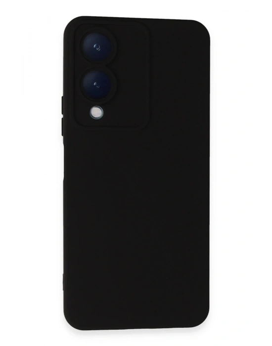 Newface Vivo Y17S Kılıf Nano içi Kadife Silikon - Siyah