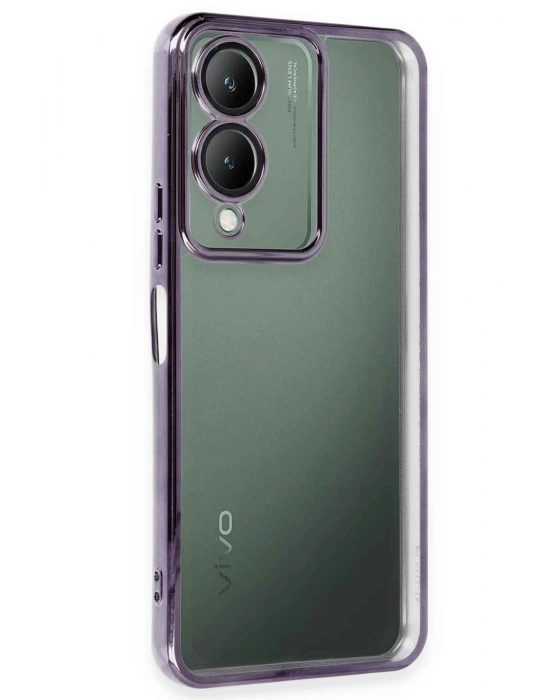 Newface Vivo Y17S Kılıf Razer Lensli Silikon - Mor