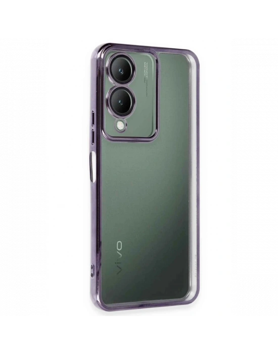 Newface Vivo Y17S Kılıf Razer Lensli Silikon - Mor