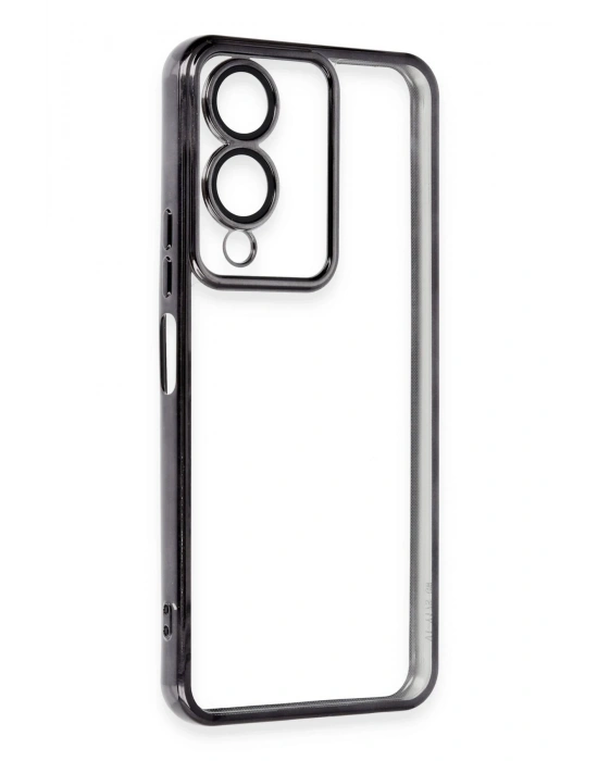 Newface Vivo Y17S Kılıf Razer Lensli Silikon - Siyah