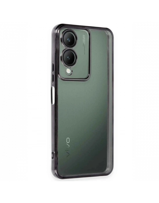 Newface Vivo Y17S Kılıf Razer Lensli Silikon - Siyah