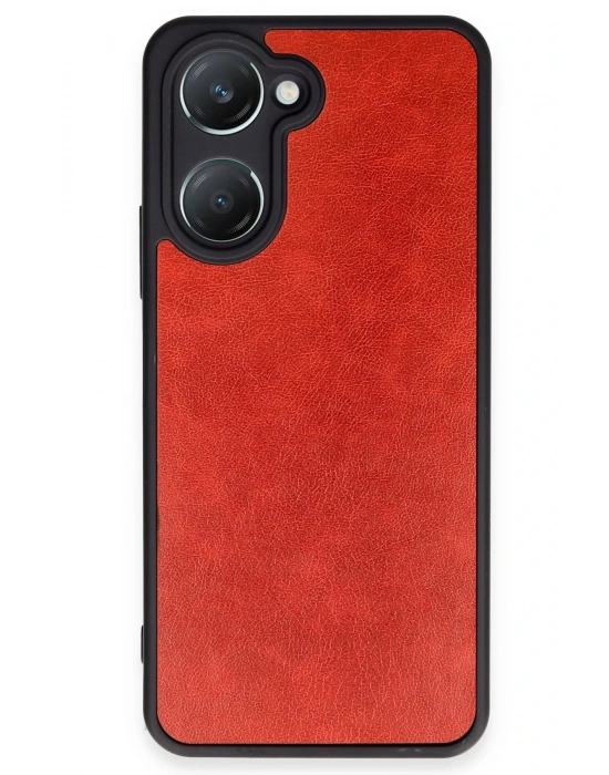 Newface Vivo Y18 Kılıf Aras Deri Kapak - Kırmızı