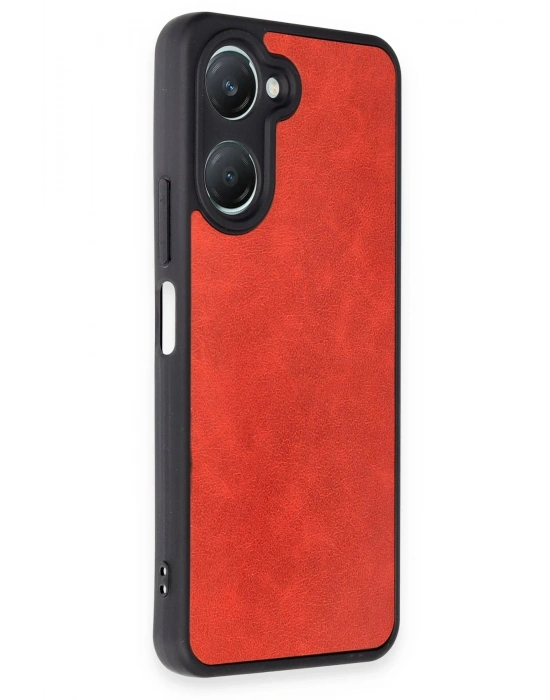 Newface Vivo Y18 Kılıf Aras Deri Kapak - Kırmızı