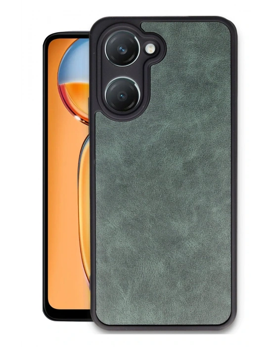 Newface Vivo Y18 Kılıf Aras Deri Kapak - Koyu Yeşil