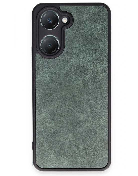 Newface Vivo Y18 Kılıf Aras Deri Kapak - Koyu Yeşil