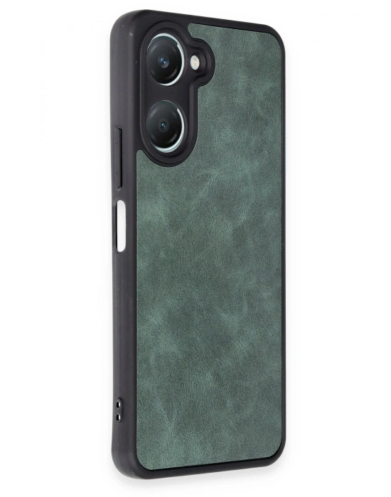 Newface Vivo Y18 Kılıf Aras Deri Kapak - Koyu Yeşil
