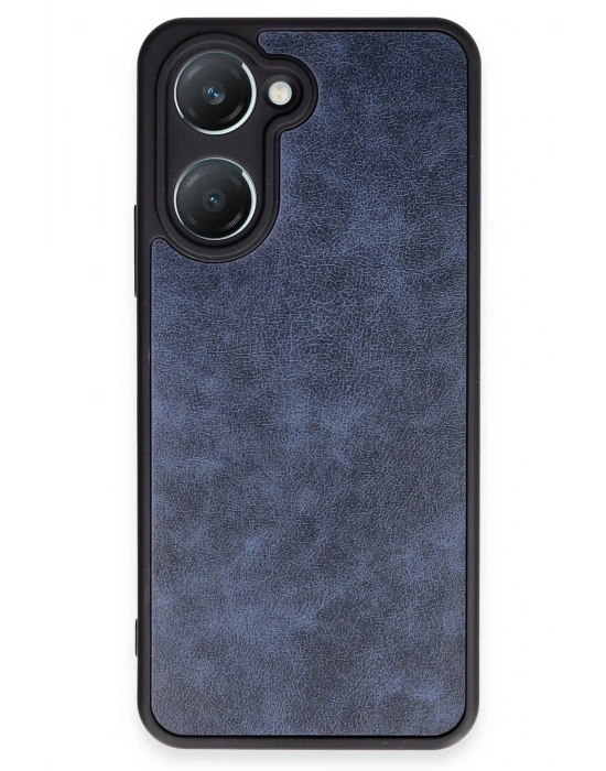 Newface Vivo Y18 Kılıf Aras Deri Kapak - Lacivert