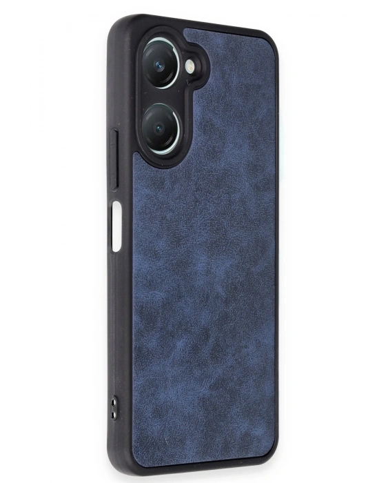 Newface Vivo Y18 Kılıf Aras Deri Kapak - Lacivert