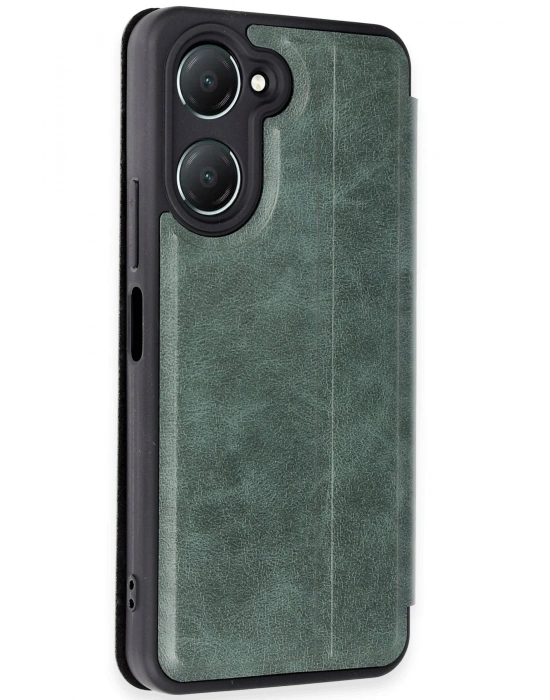 Newface Vivo Y18 Kılıf Flip Cover - Koyu Yeşil