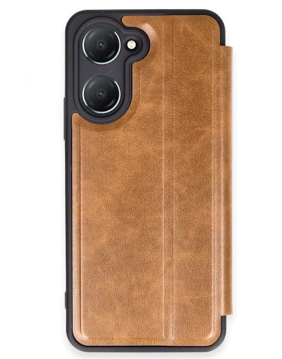 Newface Vivo Y18 Kılıf Flip Cover - Taba