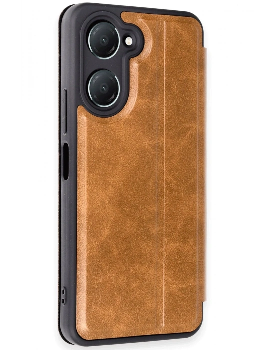 Newface Vivo Y18 Kılıf Flip Cover - Taba