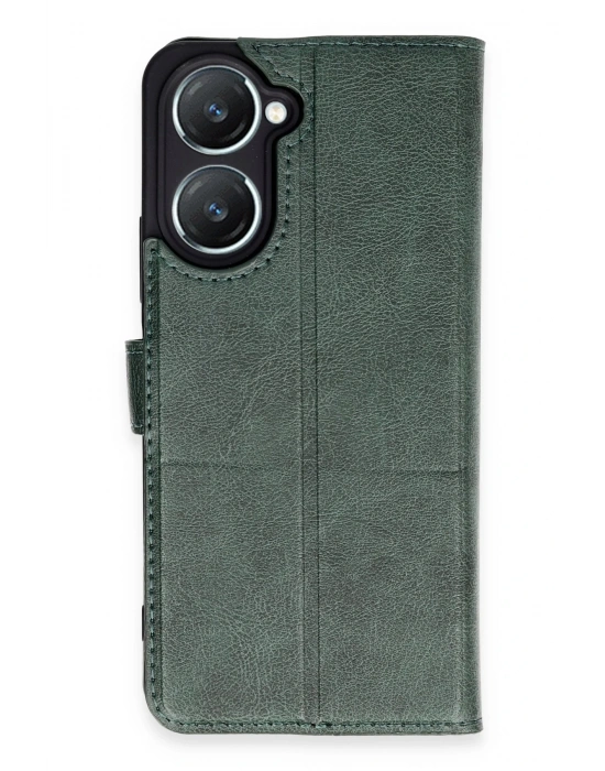 Newface Vivo Y18 Kılıf Trend S Plus Kapaklı Kılıf - Yeşil