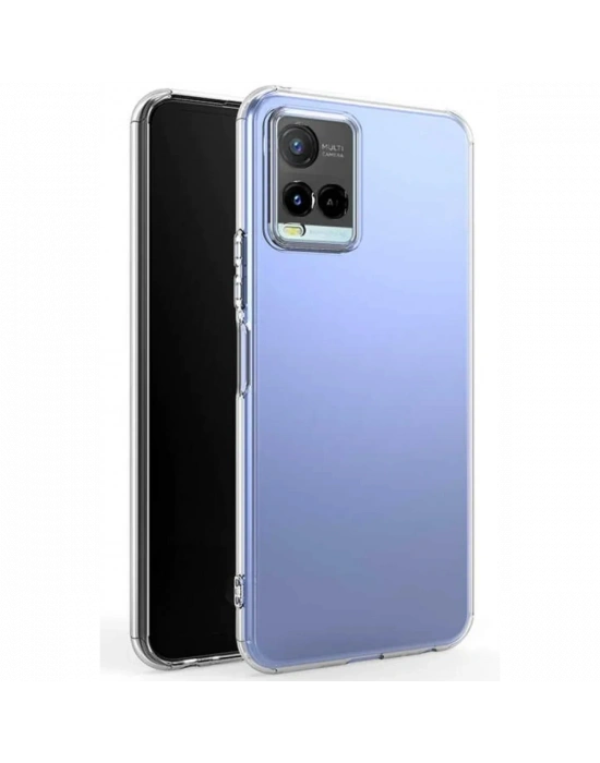 Newface Vivo Y21S Kılıf Lüx Şeffaf Silikon