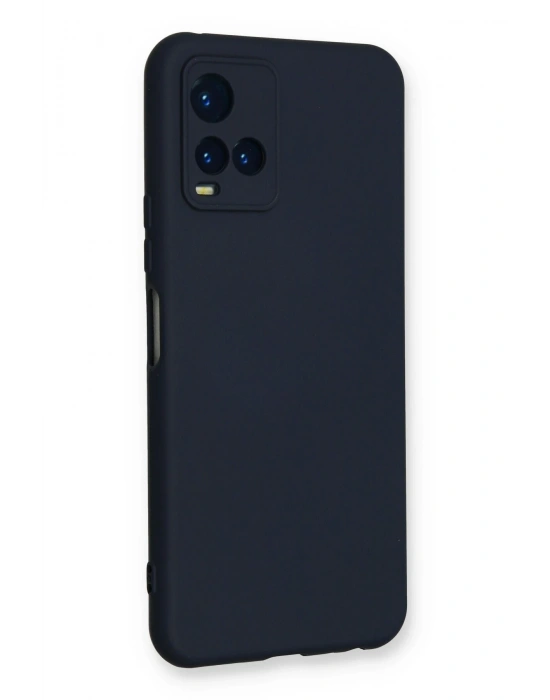 Newface Vivo Y21S Kılıf Nano içi Kadife Silikon - Lacivert