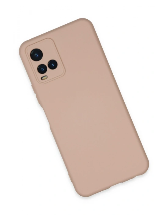 Newface Vivo Y21S Kılıf Nano içi Kadife Silikon - Pudra
