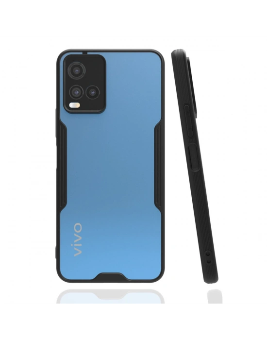 Newface Vivo Y21S Kılıf Platin Silikon - Siyah