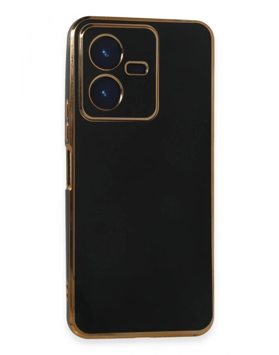 Newface Vivo Y22 2022 Kılıf Volet Silikon - Siyah