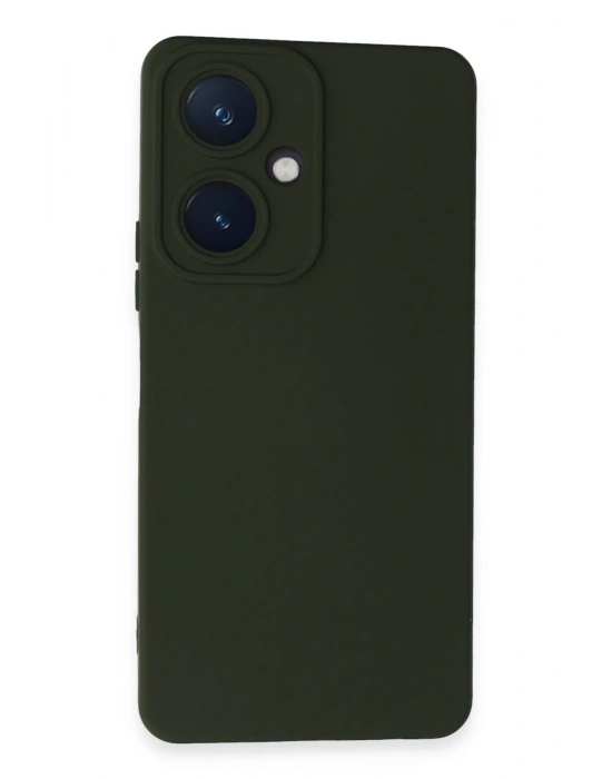 Newface Vivo Y27 Kılıf Nano içi Kadife Silikon - Koyu Yeşil