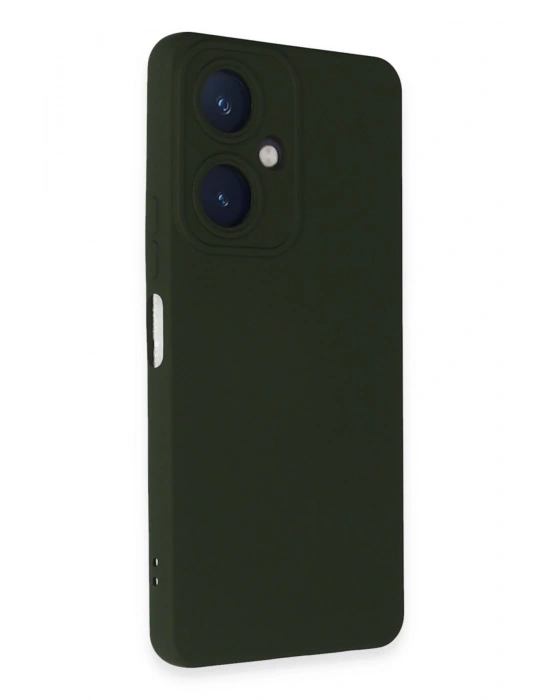 Newface Vivo Y27 Kılıf Nano içi Kadife Silikon - Koyu Yeşil
