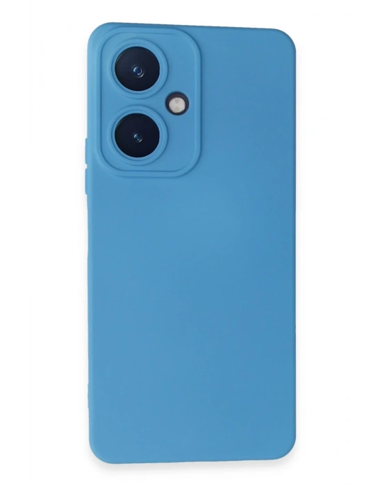 Newface Vivo Y27 Kılıf Nano içi Kadife Silikon - Mavi