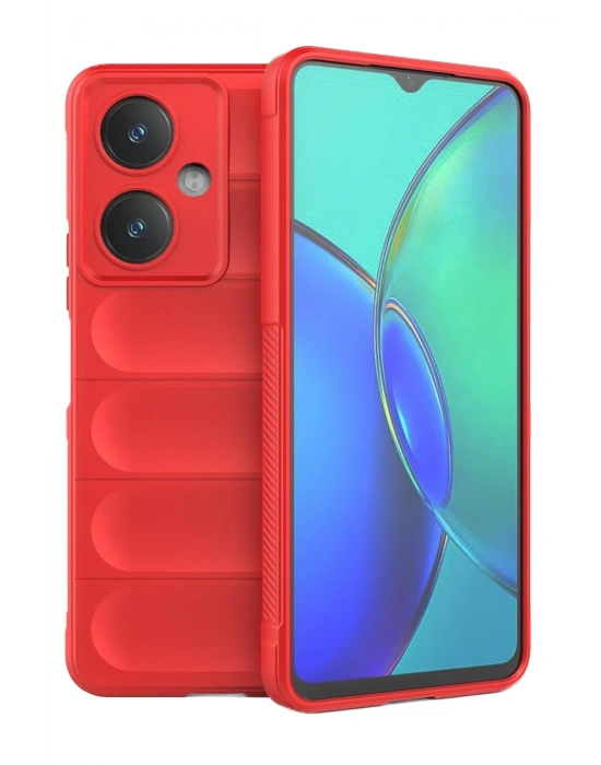 Newface Vivo Y27 Kılıf Optimum Silikon - Kırmızı