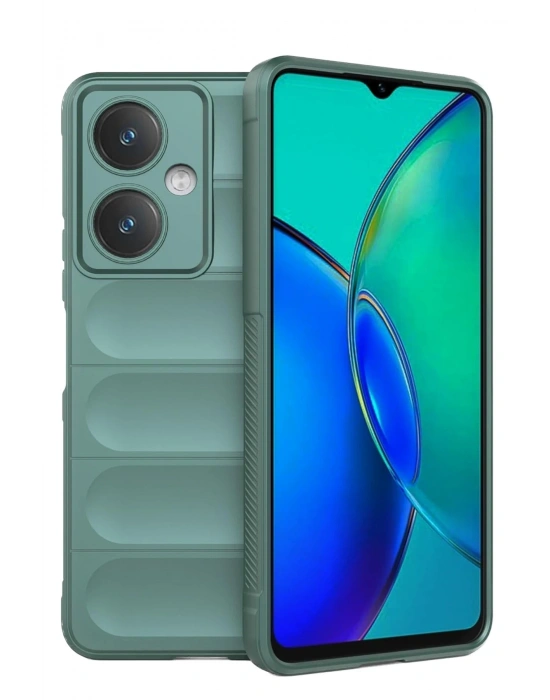 Newface Vivo Y27 Kılıf Optimum Silikon - Koyu Yeşil