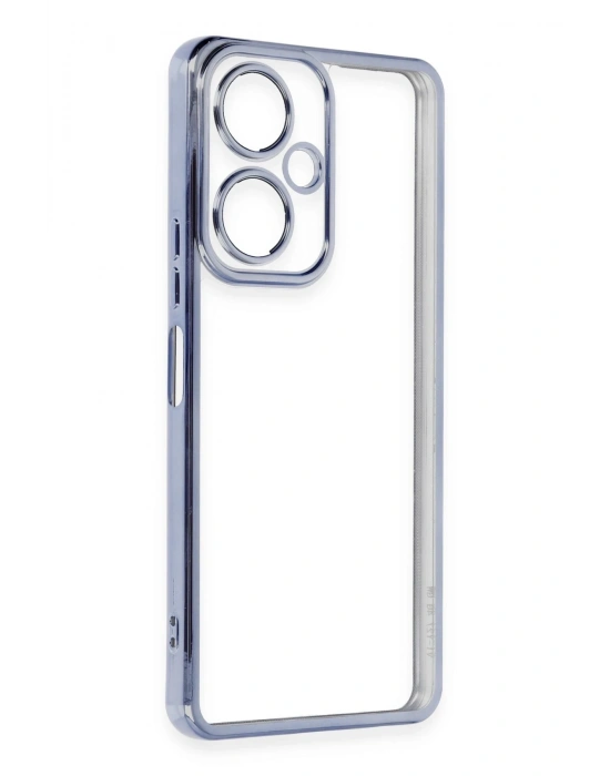 Newface Vivo Y27 Kılıf Razer Lensli Silikon - Açık Mavi