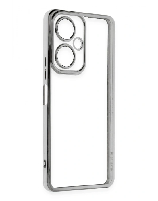 Newface Vivo Y27 Kılıf Razer Lensli Silikon - Gümüş