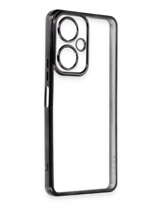 Newface Vivo Y27 Kılıf Razer Lensli Silikon - Siyah