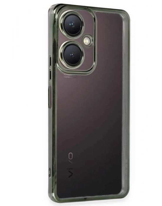 Newface Vivo Y27 Kılıf Razer Lensli Silikon - Yeşil