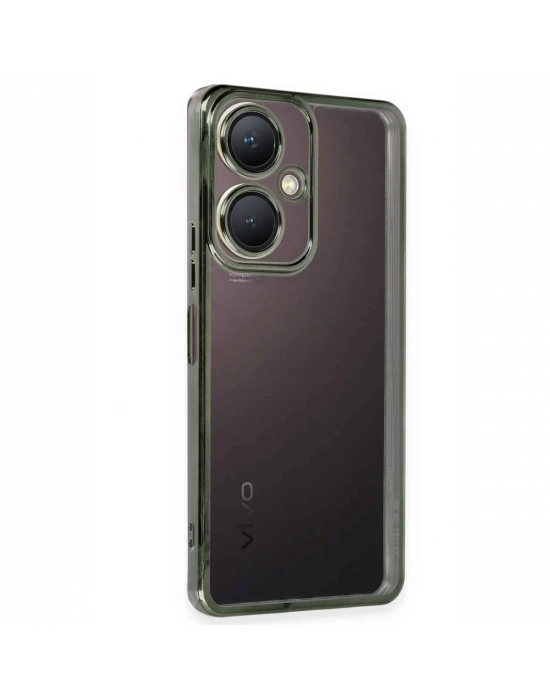 Newface Vivo Y27 Kılıf Razer Lensli Silikon - Yeşil