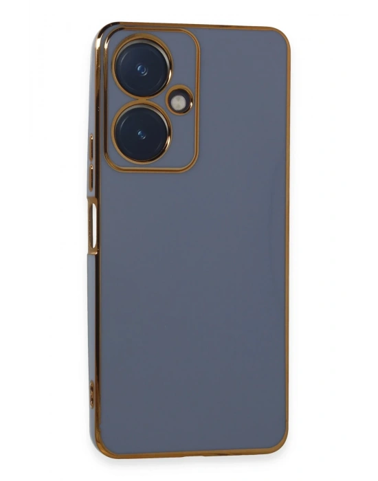 Newface Vivo Y27 Kılıf Volet Silikon - Mavi