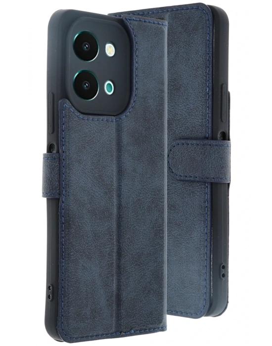 Newface Vivo Y28 Kılıf Trend S Plus Kapaklı Kılıf - Lacivert