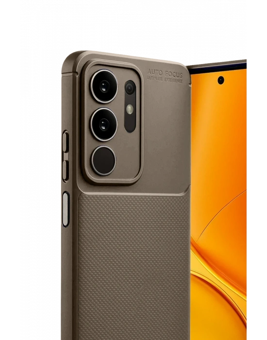 Newface Vivo Y29 4G Auto Focus Karbon Kapak - Kahverengi