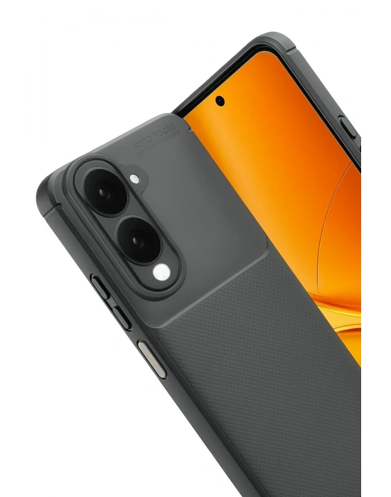 Newface Vivo Y29S Auto Focus Karbon Kapak - Gri