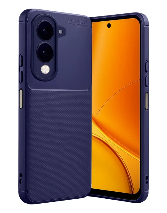 Newface Vivo Y29S Auto Focus Karbon Kapak - Lacivert