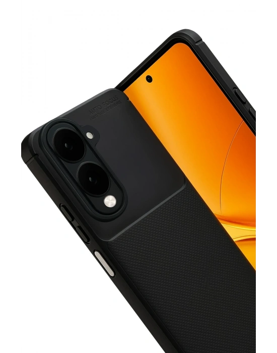 Newface Vivo Y29S Auto Focus Karbon Kapak - Siyah