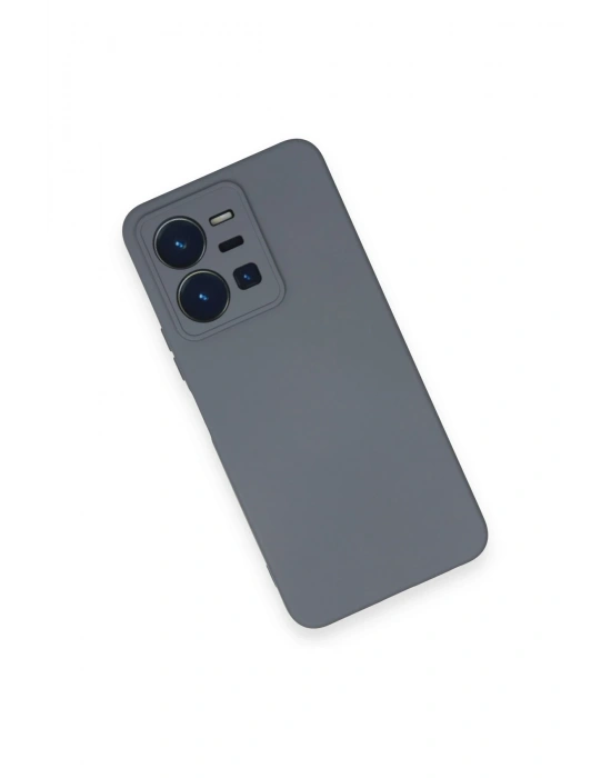 Newface Vivo Y35 Kılıf Nano içi Kadife Silikon - Gri